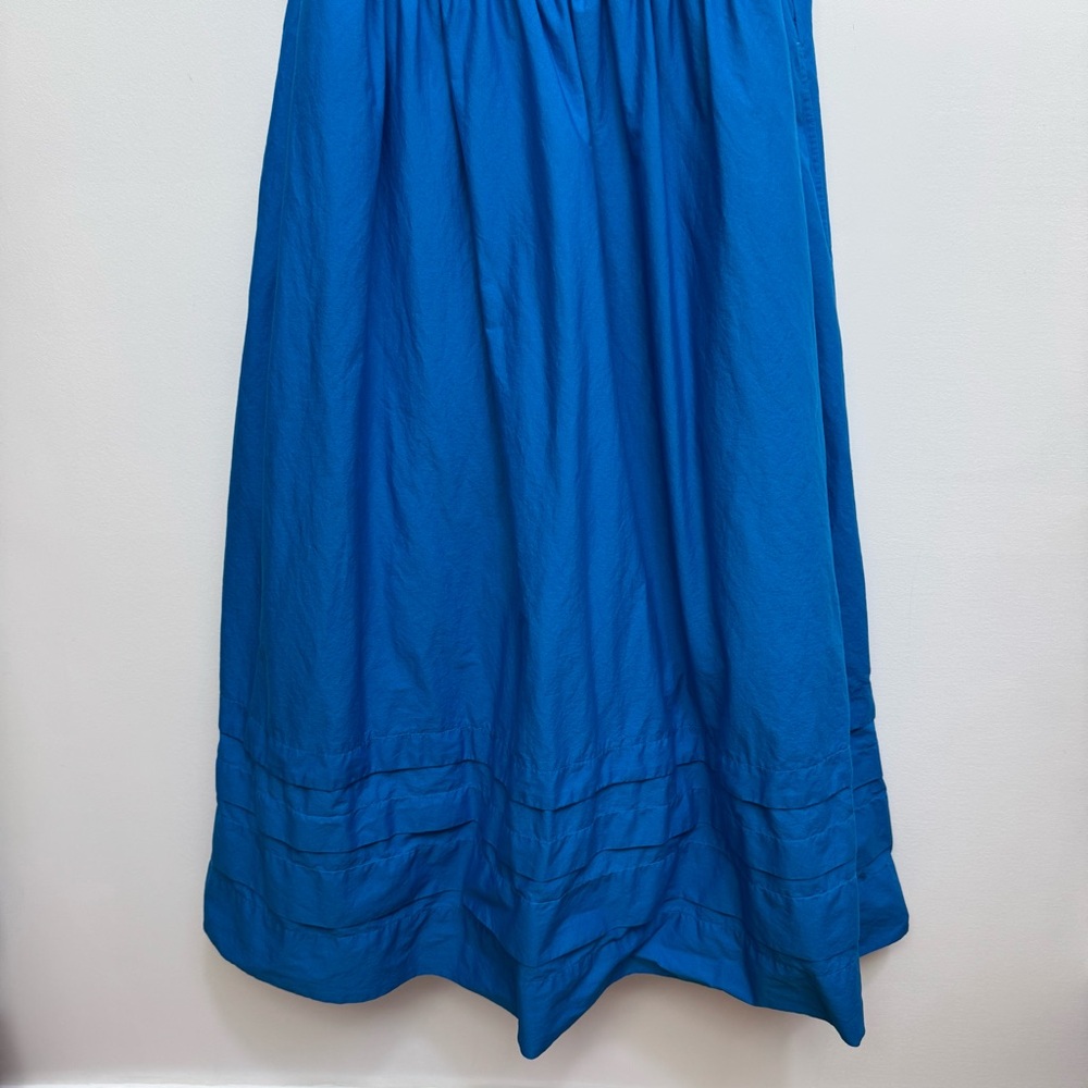 J. Crew Drop Waist Mixy Maxi Dress Women Large Tall Cotton Poplin Preppy Party - Picture 5 of 13
